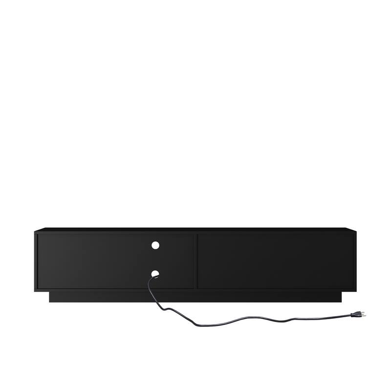 Mid Century Modern TV Stand with LED Lights for 80 Inch TV