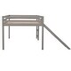 preview thumbnail 13 of 36, Full Size Multifunctional Wooden Loft Bed with Slide & Ladder for Kids