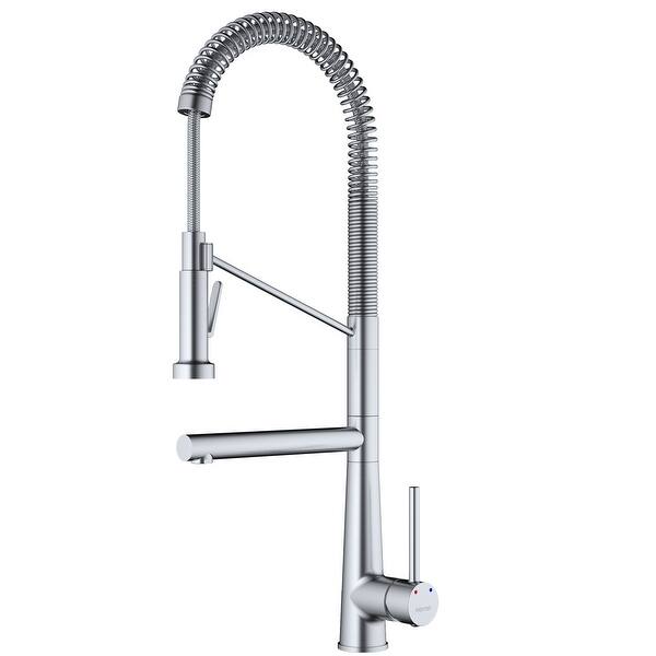 slide 17 of 22, Karran Tumba Single-Handle Pull-Down Sprayer Kitchen Faucet Stainless Steel