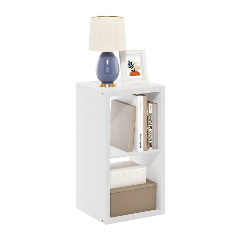 Furinno Cubicle Open Back Decorative Cube Storage Organizer, 2-Cube