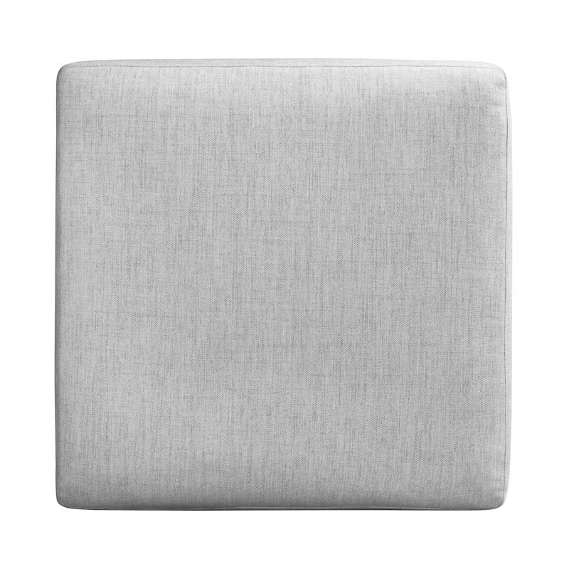 Poly & Bark Mateo Fabric Ottoman - Performance Fabric with Solid Wood Legs