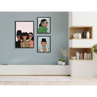Kate and Laurel Sylvie Fashion Girl Framed Canvas Set by Kendra Dandy