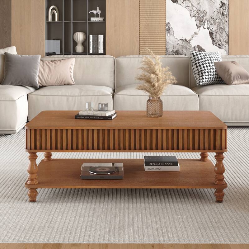 Lift Top Coffee Table - Brown