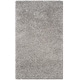 preview thumbnail 42 of 202, SAFAVIEH Laguna Shag Verdiana Solid Color 2-inch Thick Rug. 3' x 5' - Silver