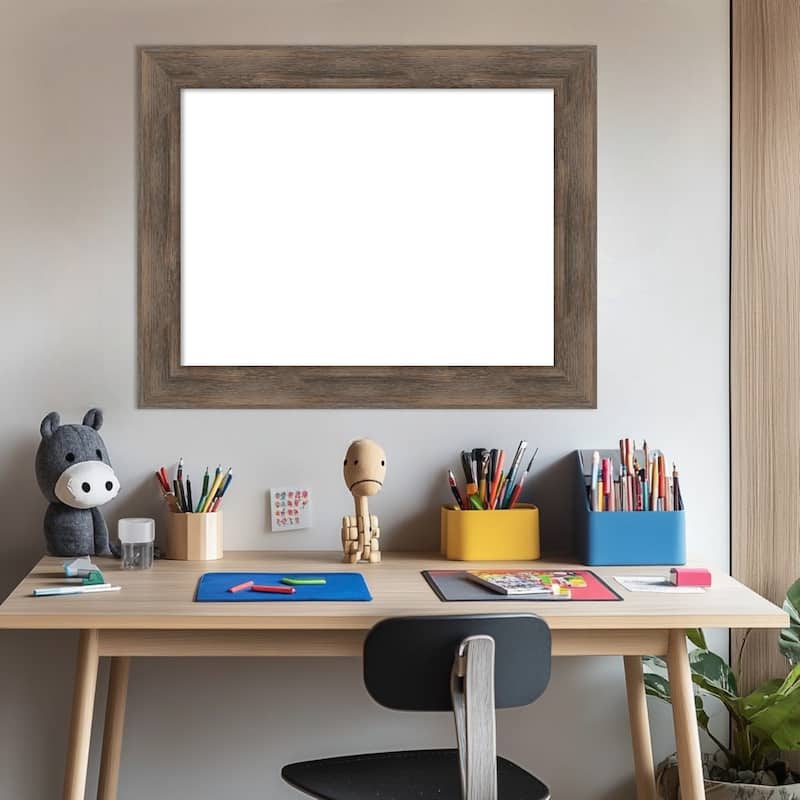 Amanti Art Hardwood Chocolate Framed Dry Erase Magnetic Board