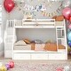 preview thumbnail 2 of 11, Detachable Design Twin-Over-Full Bunk Bed with Drawers，Ladder and Storage Staircase,Espresso