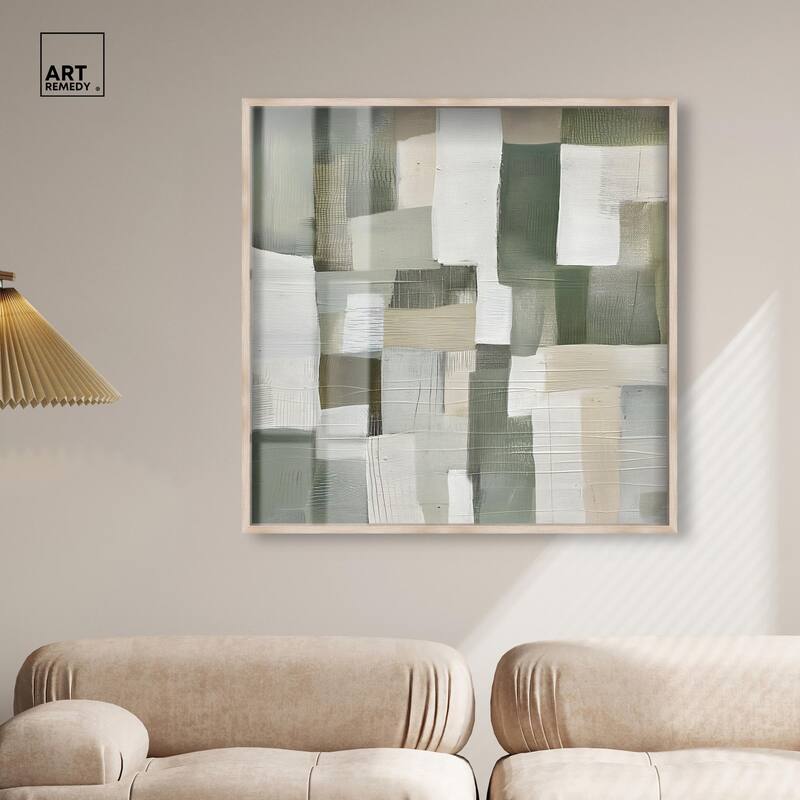 Pale Jade Green I Shadowbox by Art Remedy