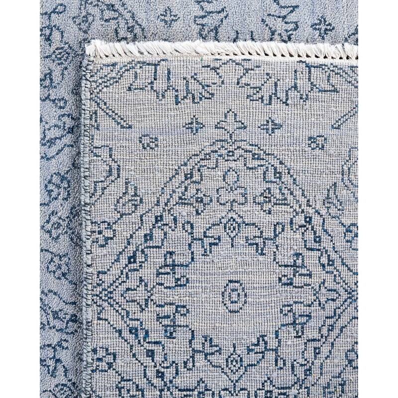 Ikat One-of-a-Kind Handmade Area Rug, Light Gray - 8' 5" x 9' 10"