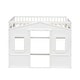 preview thumbnail 11 of 12, White Twin Size Solid Wood House Loft Bed with Ladder