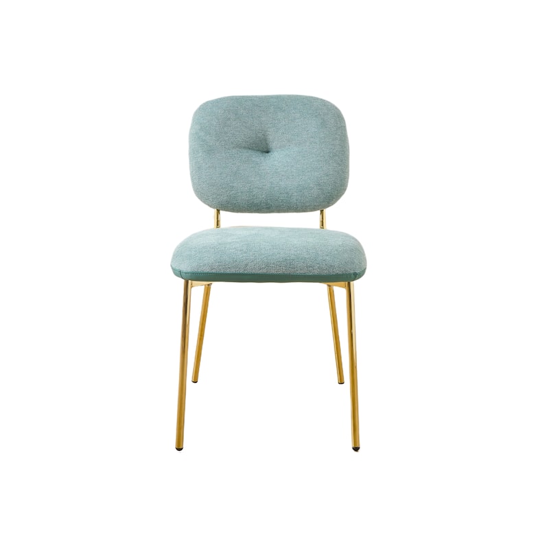 Modern Dining Chairs Set of 2,Upholstered Accent Chairs with Metal Legs -Contemporary Kitchen & Dining Room Seating