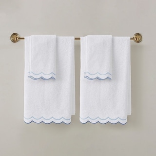 Peri Home Scallop 4-piece Bath and Hand Towel Set - Bed Bath & Beyond - 42916864