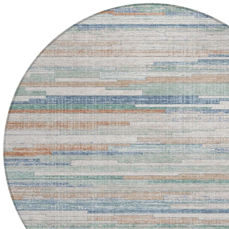 HomeRoots Striped Transitional Rectangle Outdoor Rug