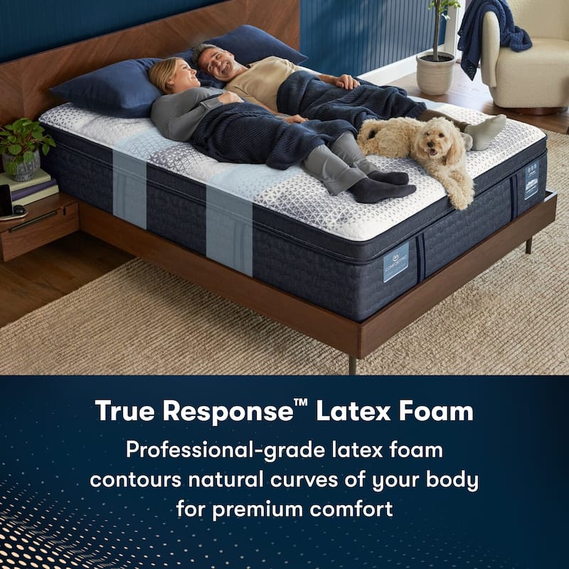 Serta iComfortPro Buckingham 16" Latex Foam Plush Pillow Top Mattress Set