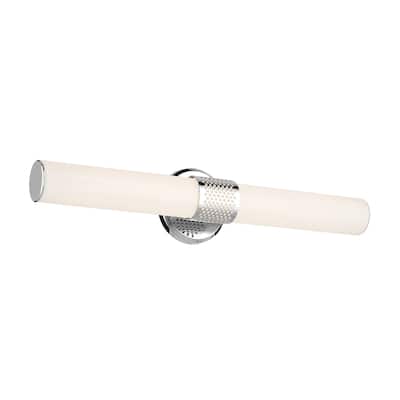 Kichler Lighting Sashi 24.25" Bath Bar Medium LED with White Glass in Chrome