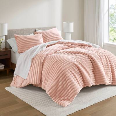 Chelsea Square Avril Fluffy Ribbed Plush Comforter Set