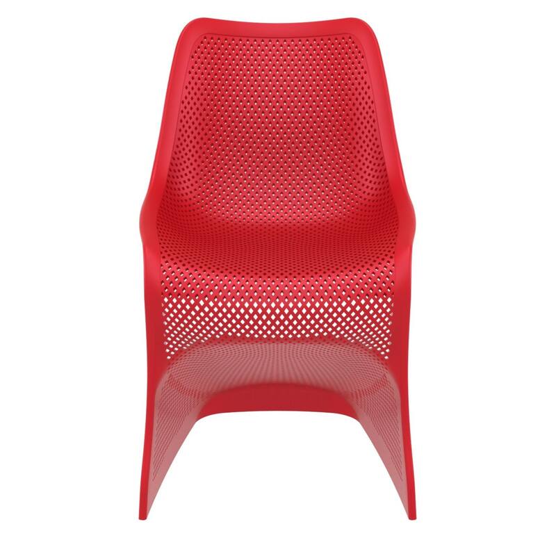 33.5" Red Outdoor Patio Dining Chair