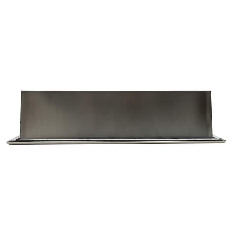 ALFI brand 16 x 16 Brushed Stainless Steel Square Single Shelf Bath Shower Niche - Grey