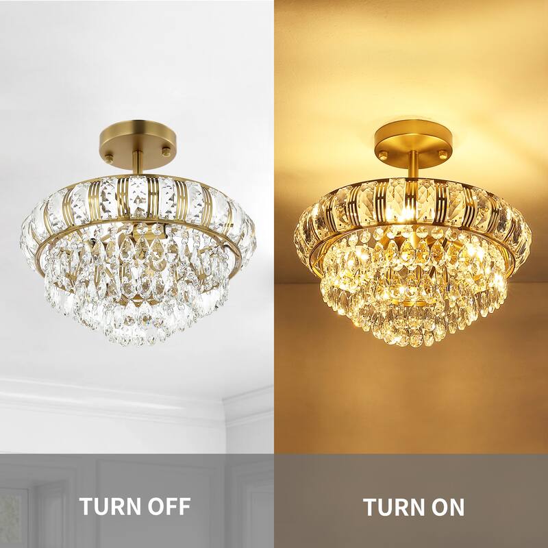 GetLedel 3-Light Empire Crystal Chandelier