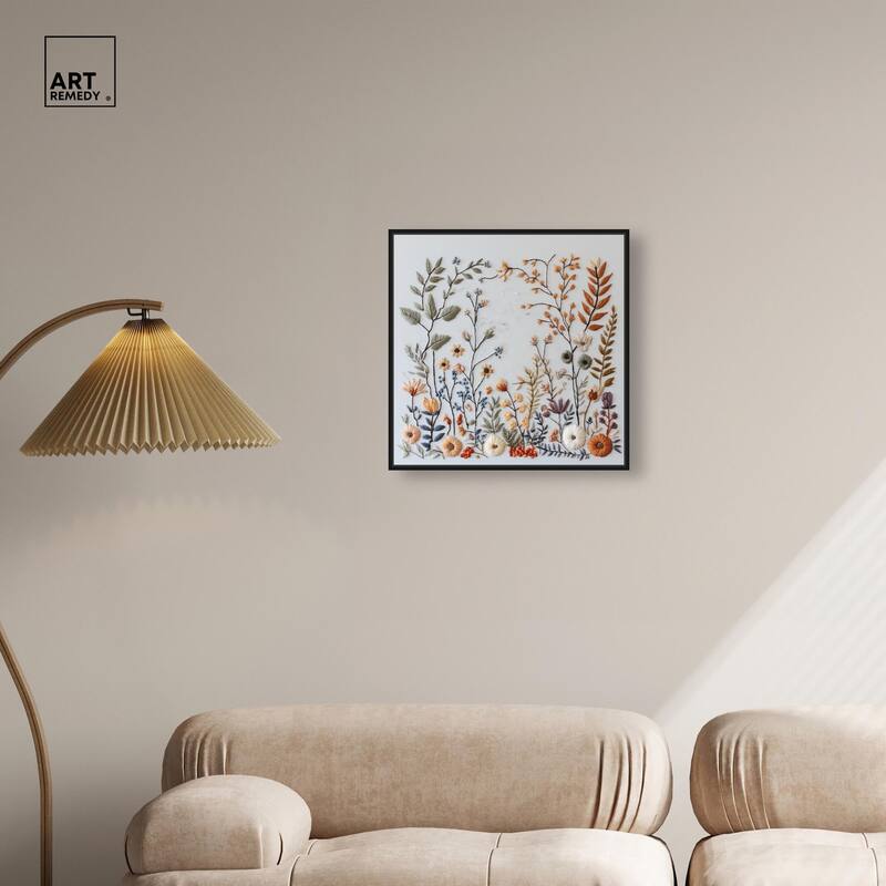 Threaded Thicket Canvas Floral by Art Remedy