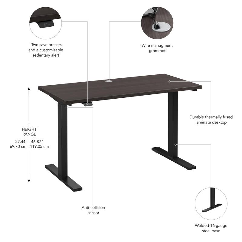 Bush Business Furniture Move 60 Series 48x24 Adjustable Standing Desk