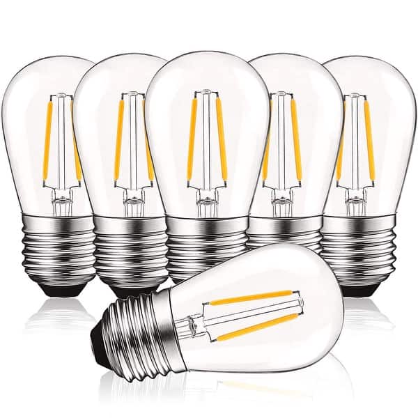 Shop Luxrite 2w Vintage S14 Led Bulb Dimmable 2700k Warm White 200 Lumens Edison Bulb 20w Equivalent E26 Base 6 Pack Overstock 28958662