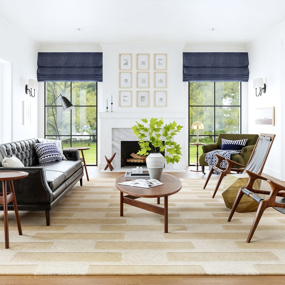 Remy Crosshatch Wool Area Rug