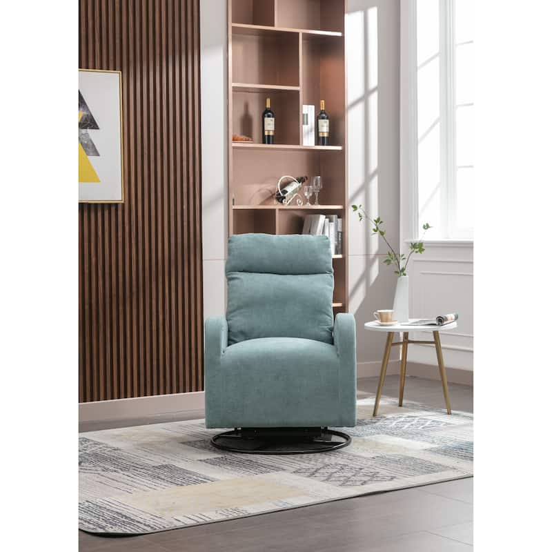 Rocking Chair, High Backrest Upholstered Swivel Gliders Rocking Armchair, Rocking Chair Nursery with Thick Padded Cushion
