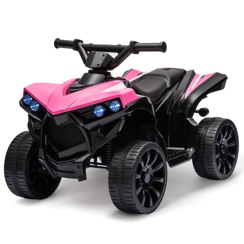6V Battery Powered Electric Vehicle w/LED Light - Pink