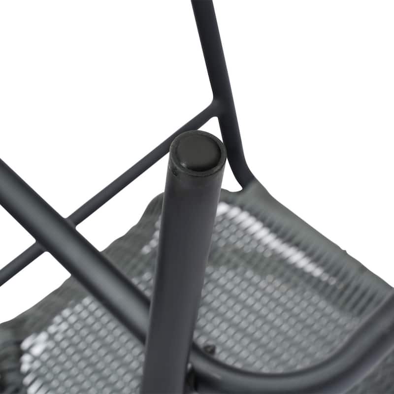 Commercial Indoor-Outdoor Rattan Restaurant Barstool with Aluminum Frame - N/A