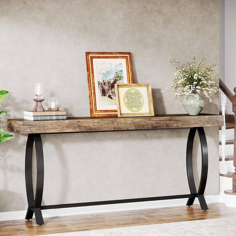 70.87-Inch Console Foyer Table for Entryway, Narrow Long Sofa Table Behind Couch