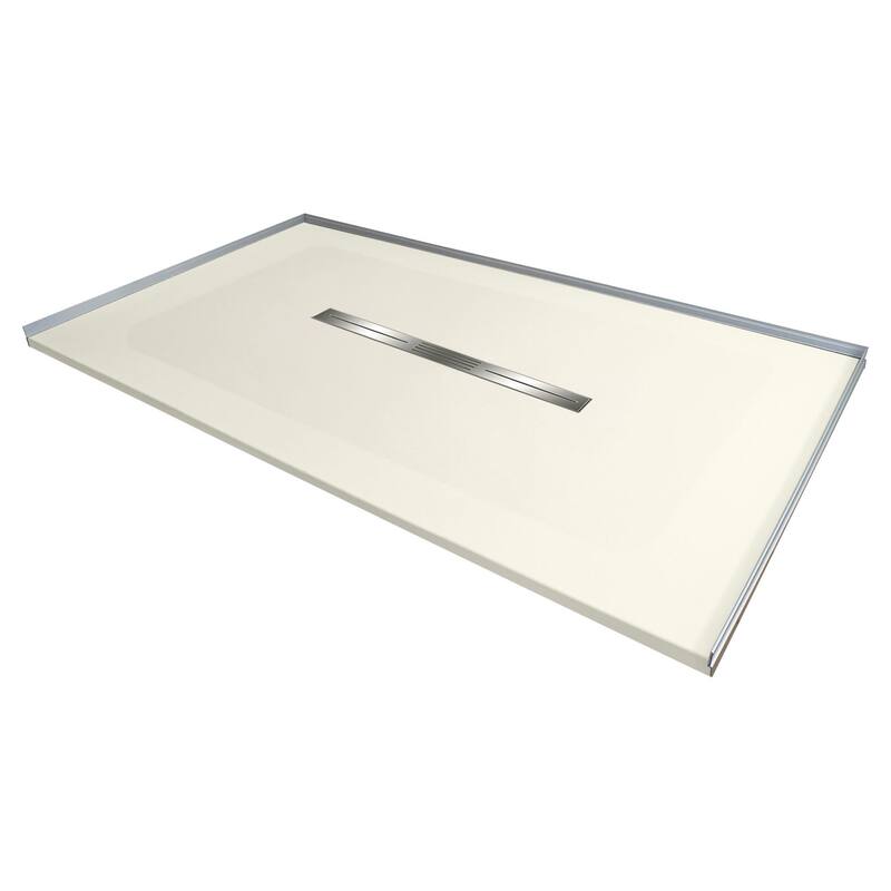 Transolid FZS6048C 59-1/8" x 47-1/2" Rectangular Shower Base with - Cameo
