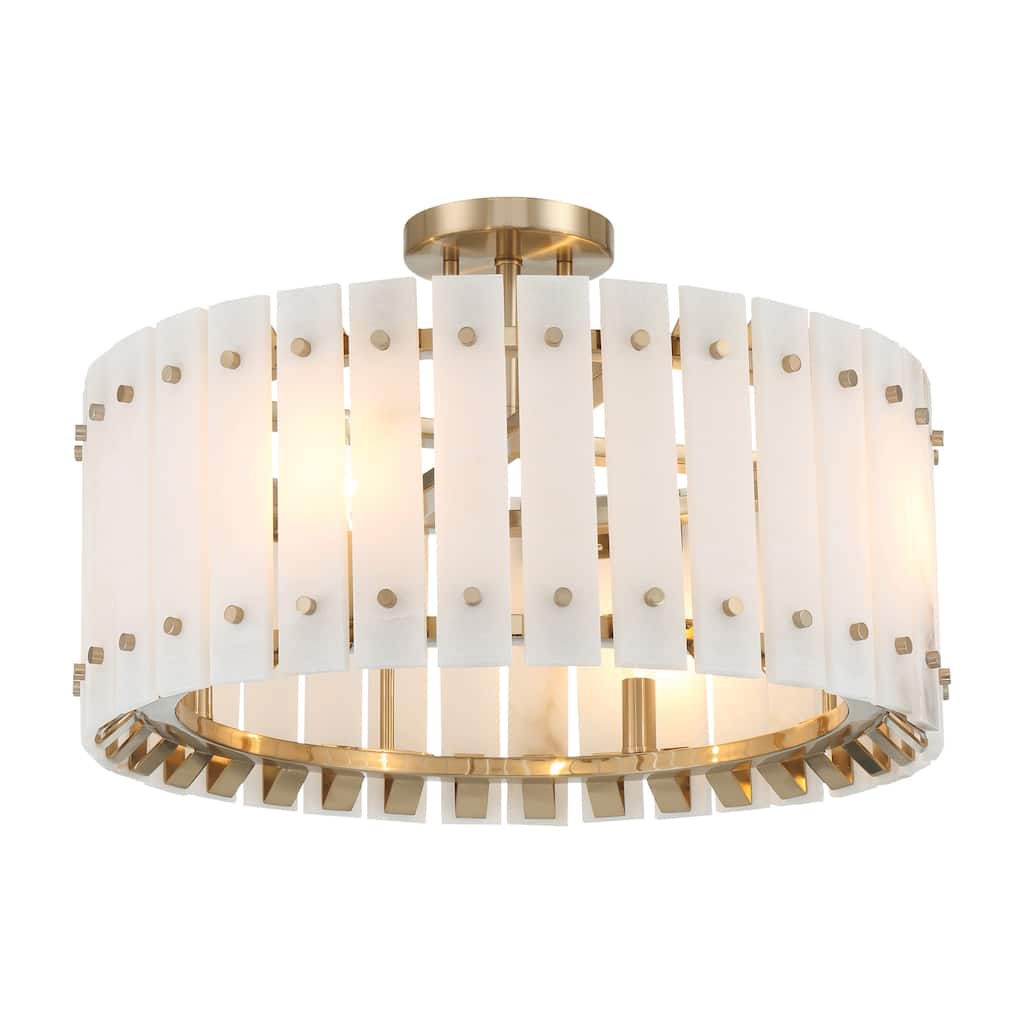 Metropolitan N1844 Bardon 4 Light 21" Wide Semi-Flush Drum Ceiling