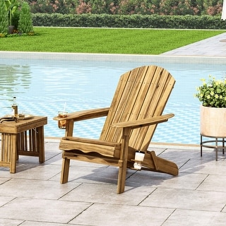 Rustic Design Foldable Outdoor Acacia Wood Adirondack Chair