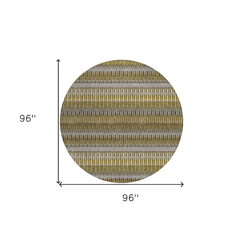 HomeRoots Striped Transitional Rectangle Outdoor Rug
