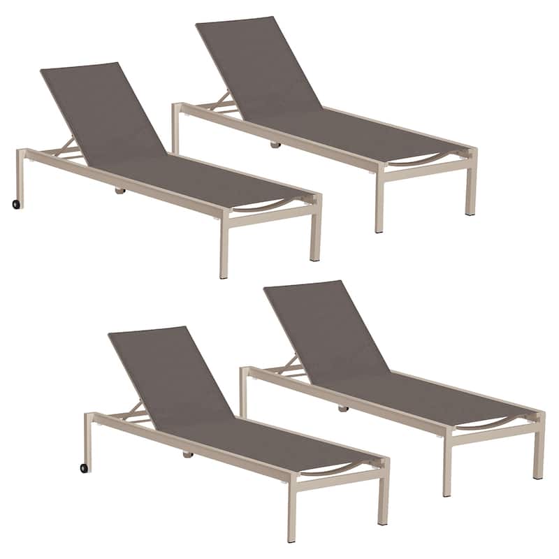 Oxford Garden Ven Chaise Lounge (Set of 4) - Oyster