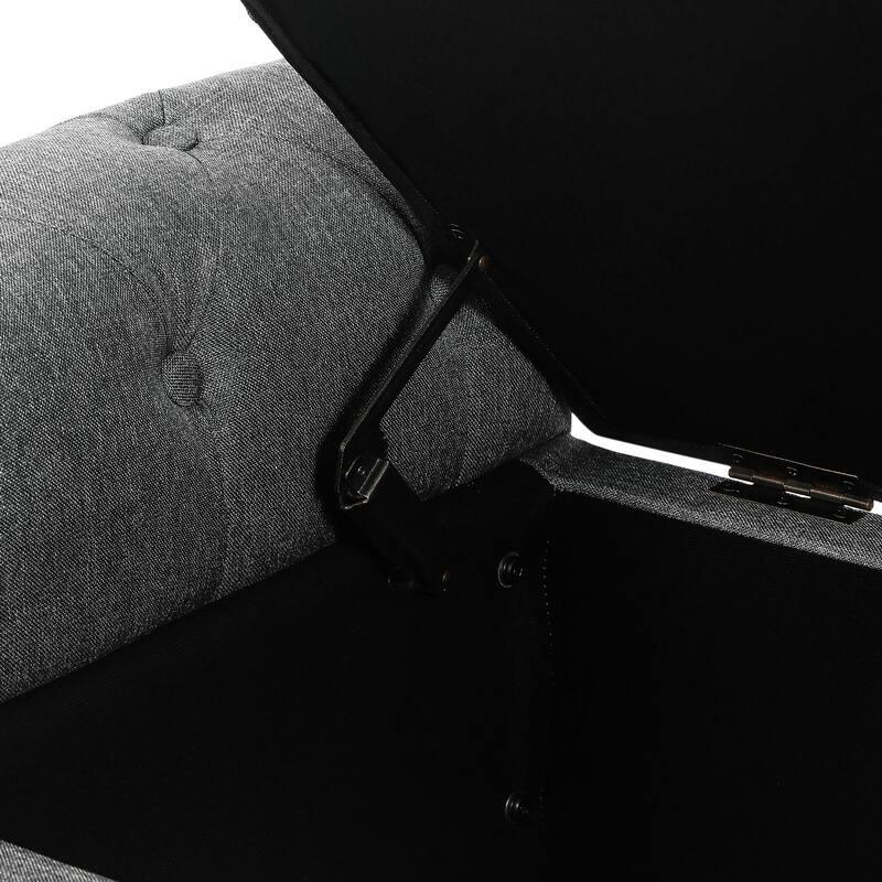 Adeco Storage Ottoman Bench for Bedroom