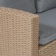 preview thumbnail 5 of 6, Decker Contemporary Wicker Padded Outdoor Sectional Sofa by M&L Co