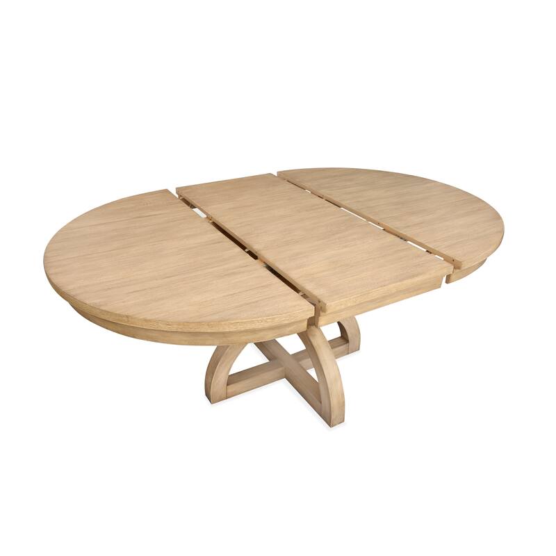 Magnussen Home Coventry Honey Maple Extendable 48" Round Dining Table - 48''W x 48''D x 30''H