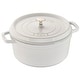 preview thumbnail 15 of 58, STAUB Cast Iron 5.5-qt Round Cocotte White
