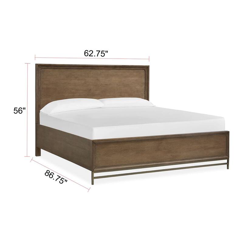 Magnussen Home Lindon Belgian Wheat And Coffee Bean Panel Bed