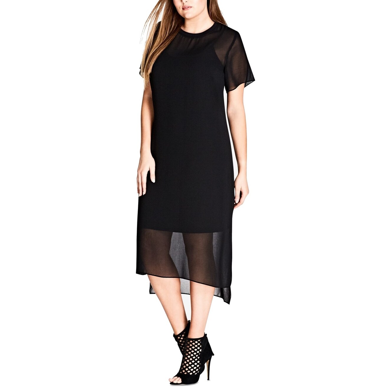 black shirt dress size 20