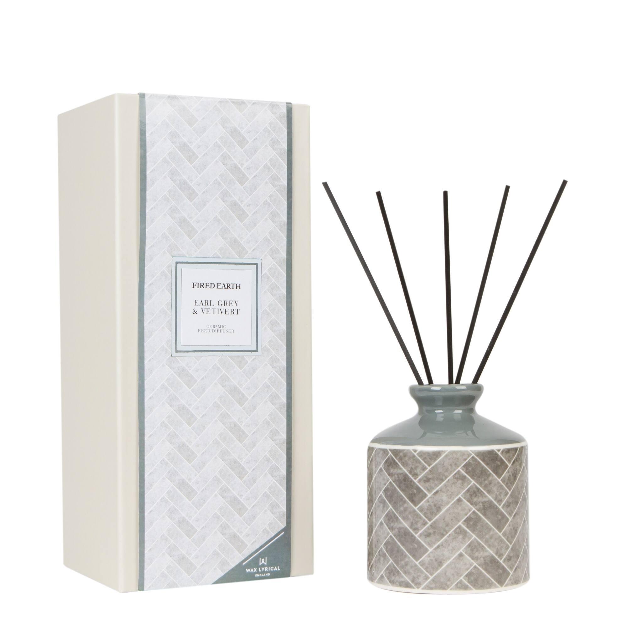 Wax Lyrical Fired Earth Ceramic Earl Grey and Vetivert Reed Diffuser 400ml Bed Bath & Beyond
