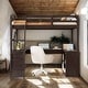 preview thumbnail 16 of 44, Wooden Versatile Full Loft Bed with Desk,Storage and Tri-fold Mirror
