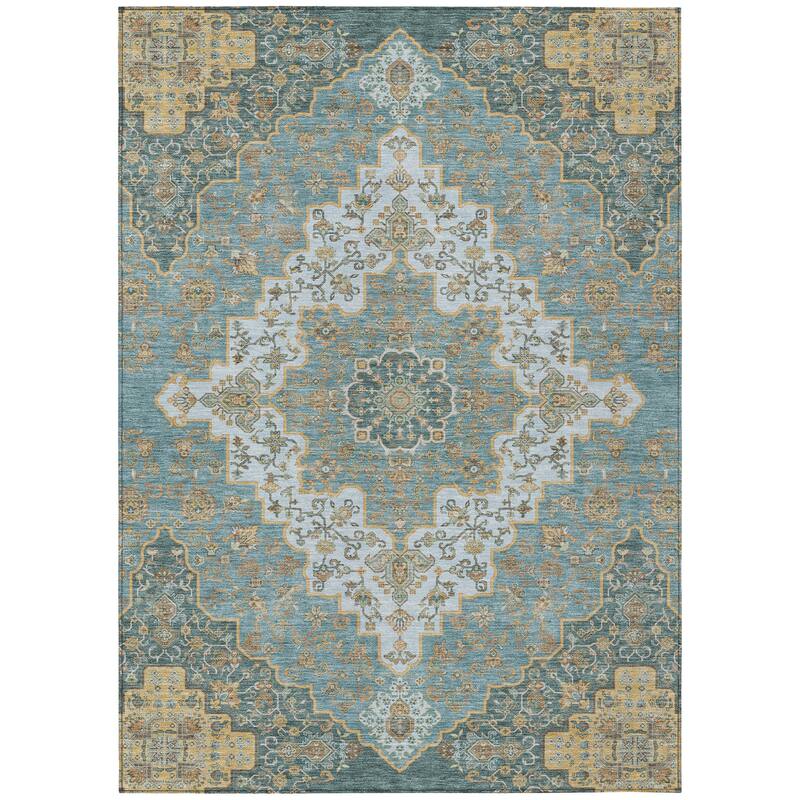 Machine Washable Indoor/ Outdoor Traditional Karachy Chantille Rug