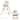 Costway Baby High Chair Wooden Feeding Chair with 4-Gear Tray &