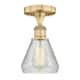 Option Brushed Brass / Clear Crackle
