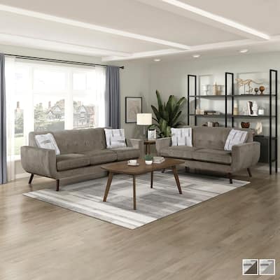 Celosia 2-Piece Microfiber Living Room Sofa Set