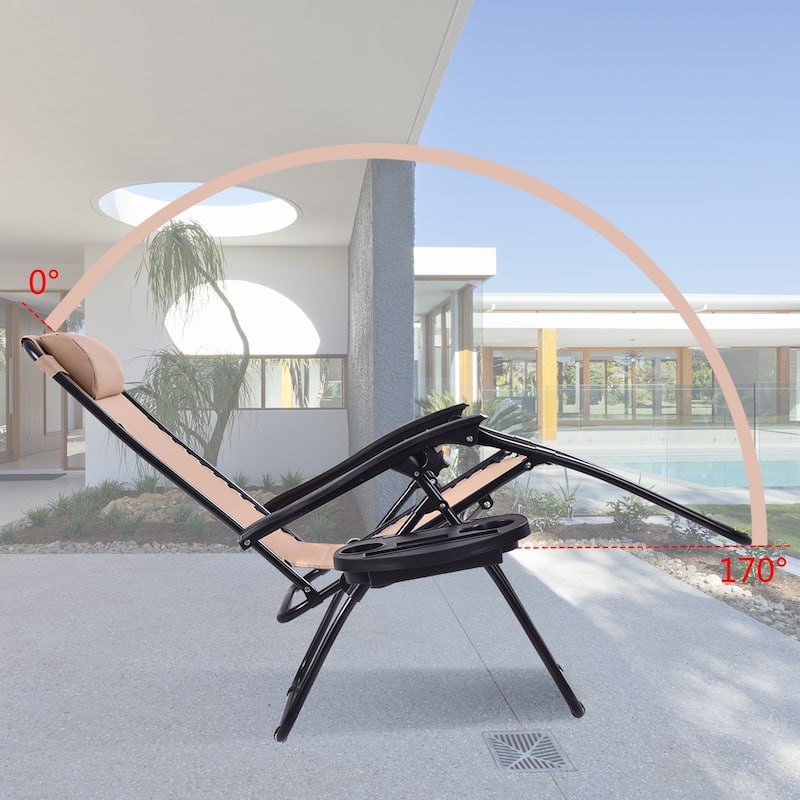 Adjustable Recliner Lounge Zero Gravity Chair (Set of 2)