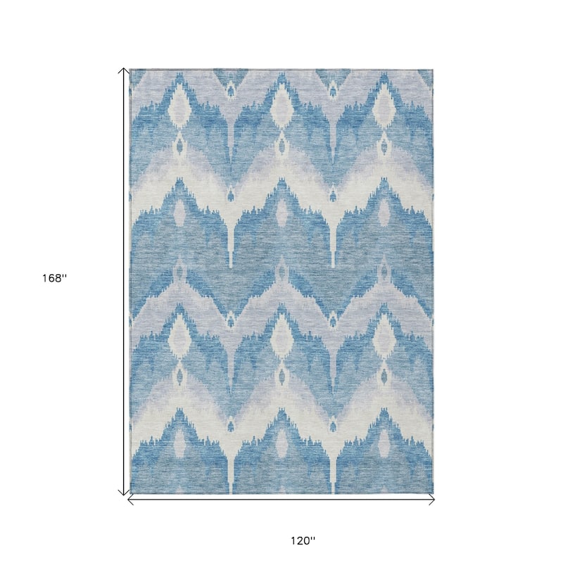 HomeRoots Ikat Transitional Rectangle Outdoor Rug