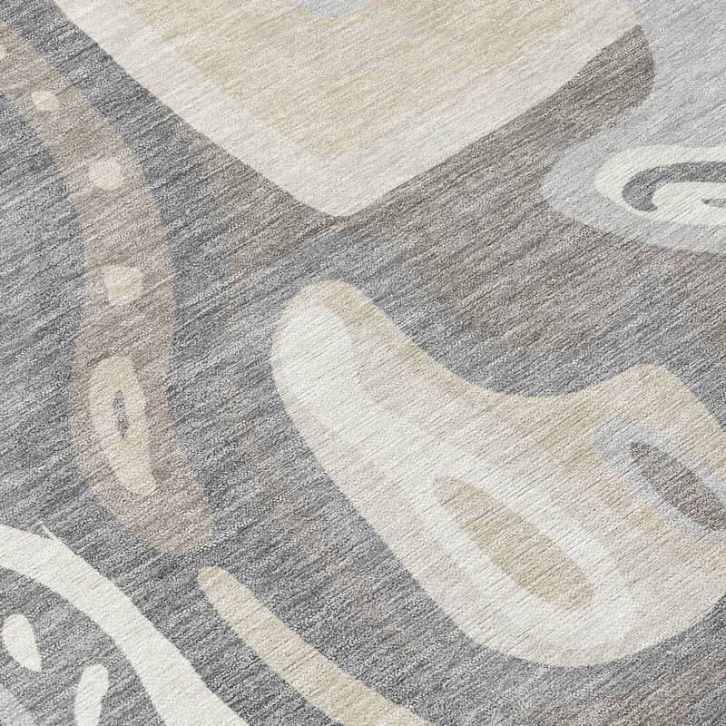 Machine Washable Indoor/ Outdoor Modern Picasy Chantille Rug